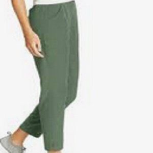 NWT Eddie Bauer Womens Traveler Ankle Pants Green
